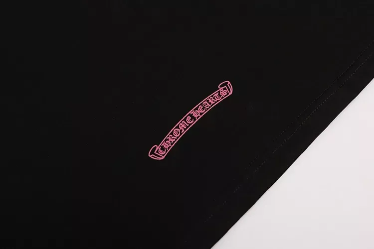 크롬하츠 핑크 넥라인 프린트 남녀공용 긴소매 티셔츠 상세 이미지 15