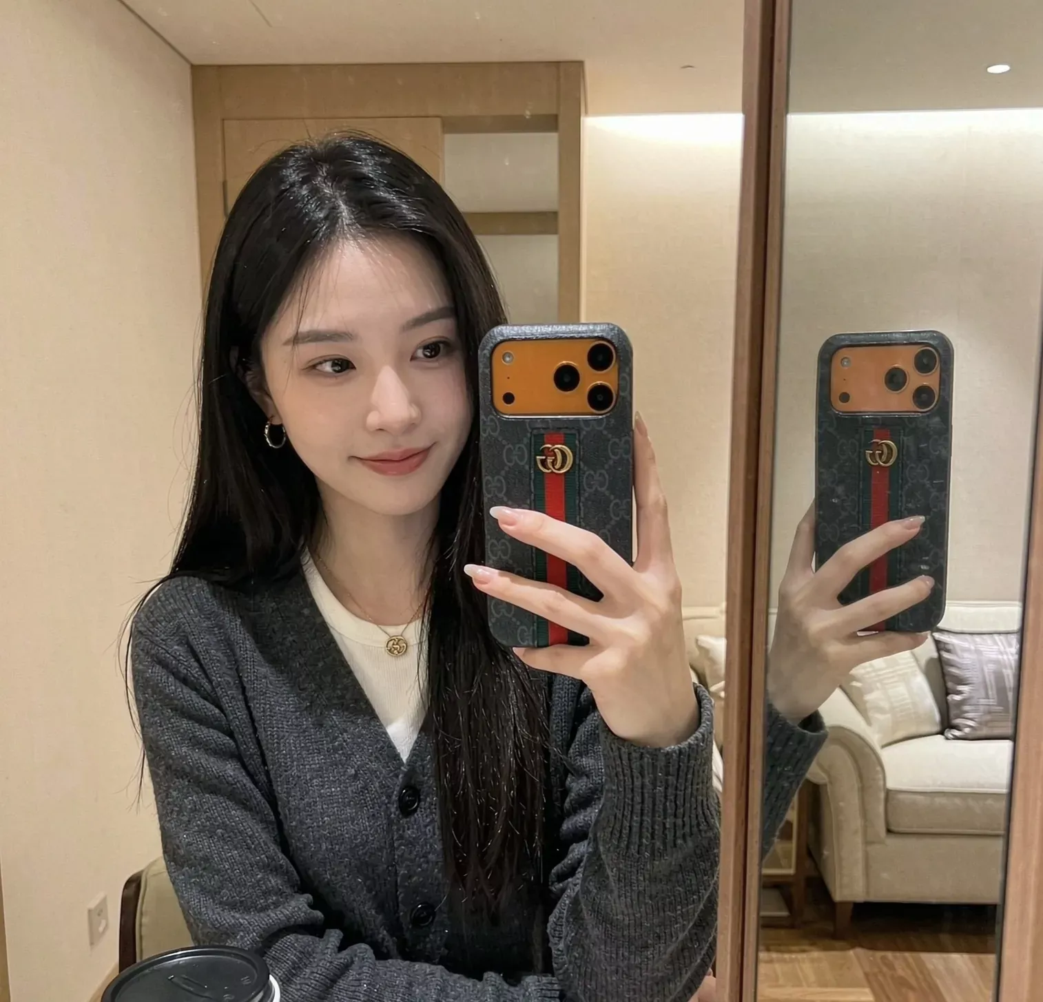 구찌 레드 그린 웹 스트랩 아이폰 케이스 상세 이미지 11