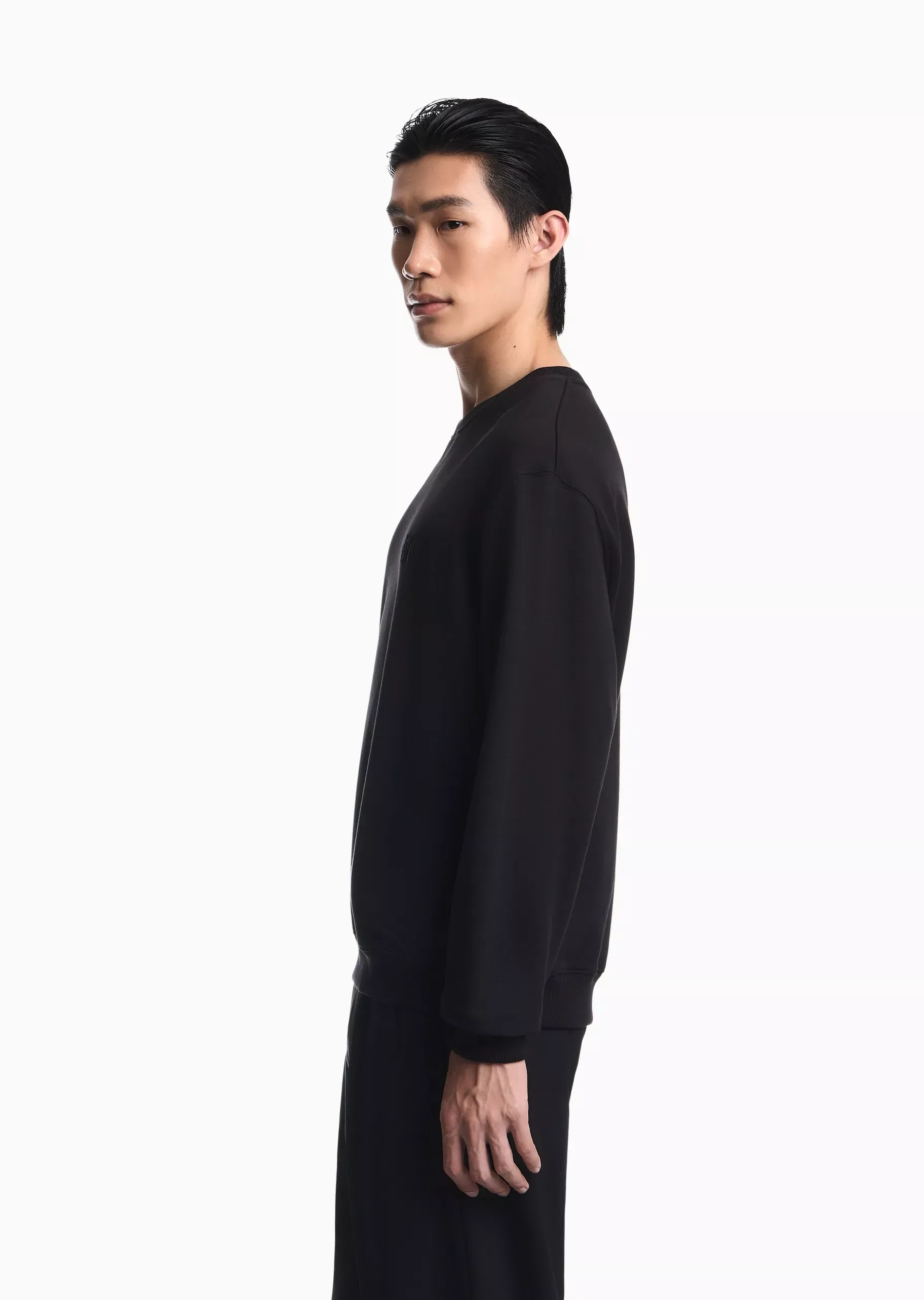 아르마니 자수 코튼 루즈핏 남녀공용 맨투맨 티셔츠 상세 이미지 22
