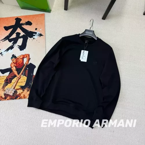 아르마니 자수 코튼 루즈핏 남녀공용 맨투맨 티셔츠