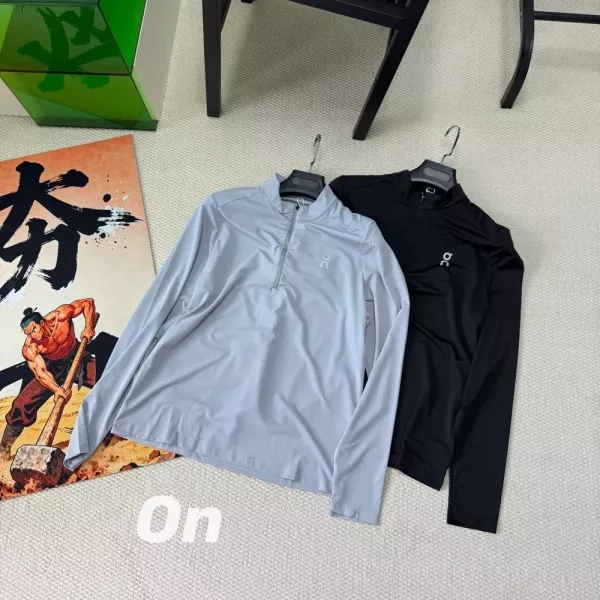 온러닝 반집업 속건 기능성 남녀공용 긴소매 티셔츠