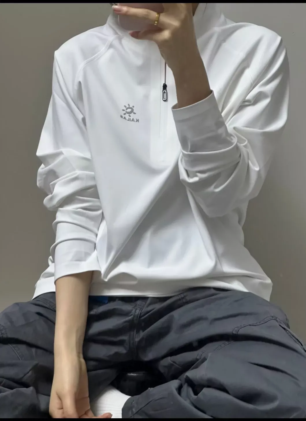 카일라스 반집업 흡습속건 긴소매 티셔츠 상세 이미지 28