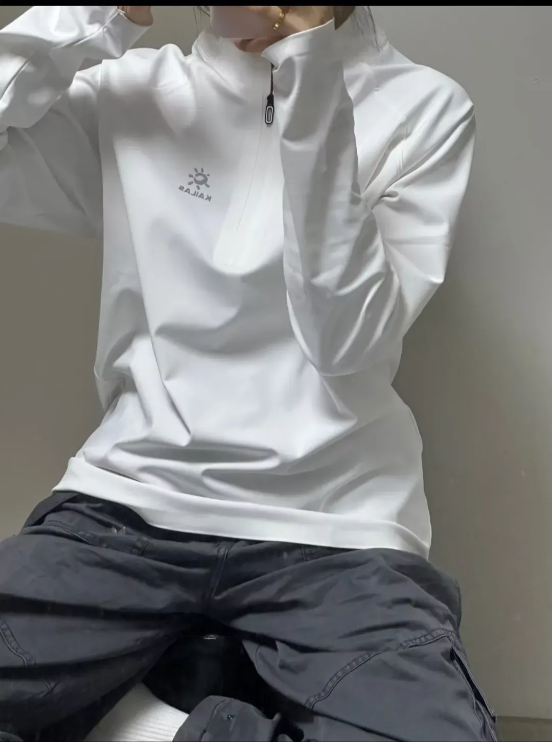 카일라스 반집업 흡습속건 긴소매 티셔츠 상세 이미지 31