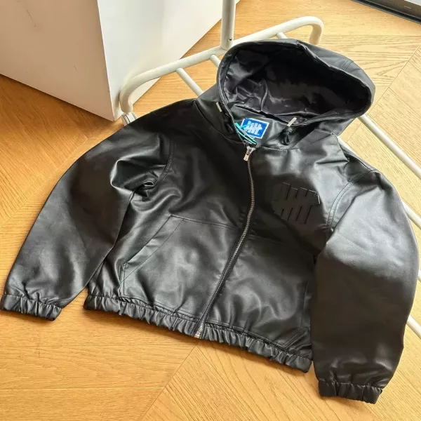 언디피티드 로고 지퍼 후드 남녀공용 후드 재킷