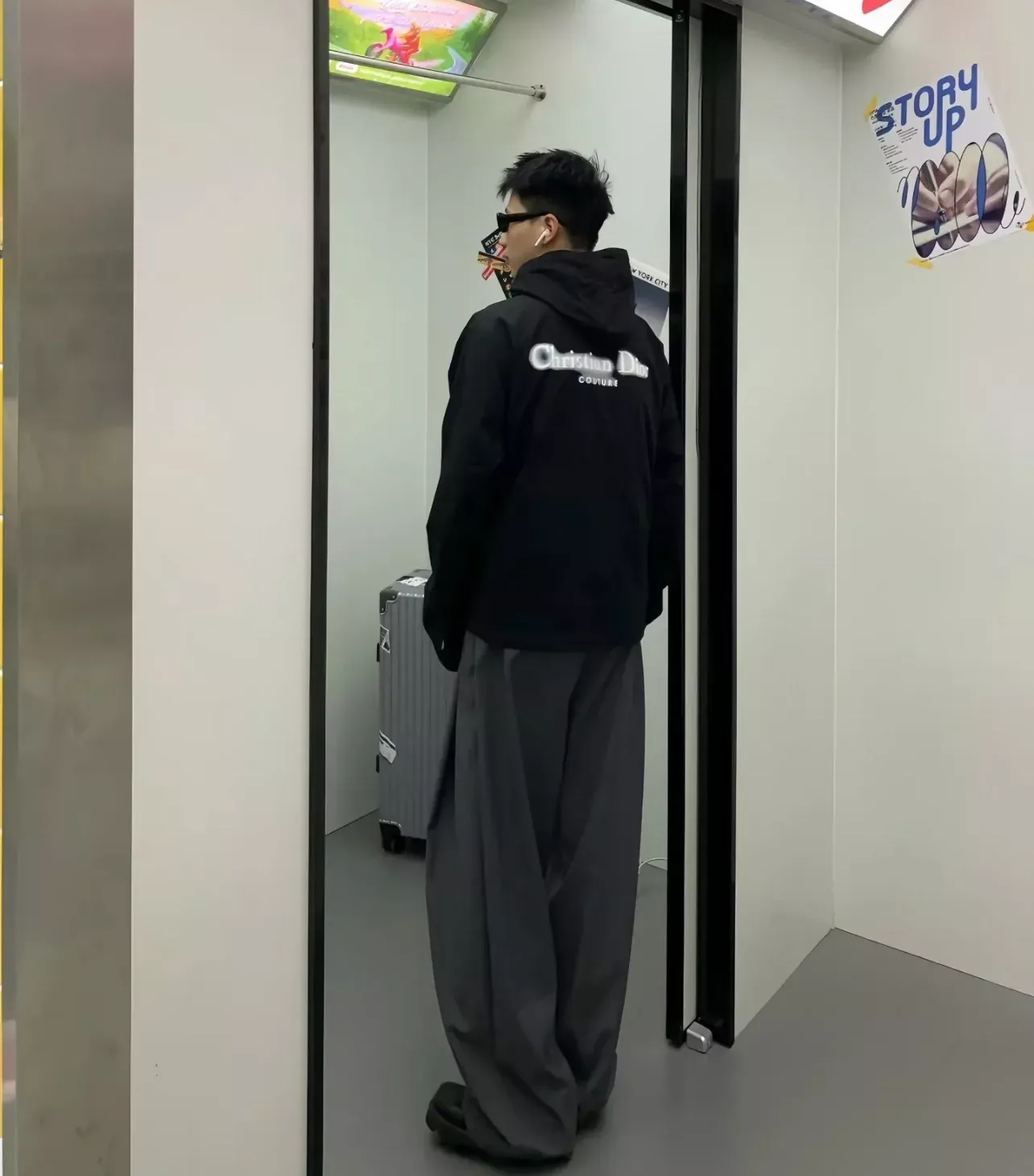 디올 모호한 레터 프린트 남녀공용 후드 재킷 상세 이미지 11