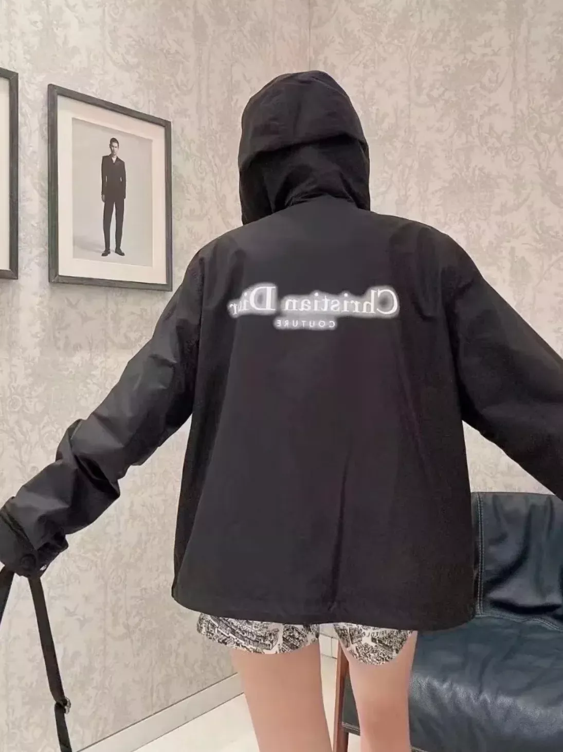 디올 모호한 레터 프린트 남녀공용 후드 재킷 상세 이미지 15