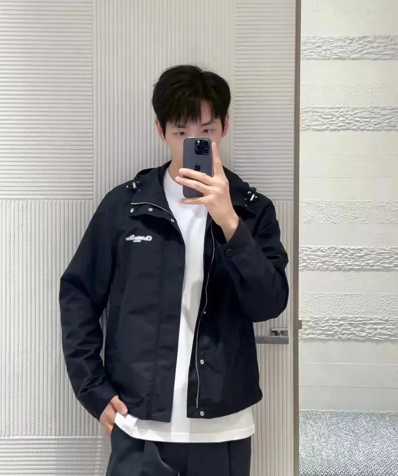 디올 모호한 레터 프린트 남녀공용 후드 재킷 상세 이미지 16