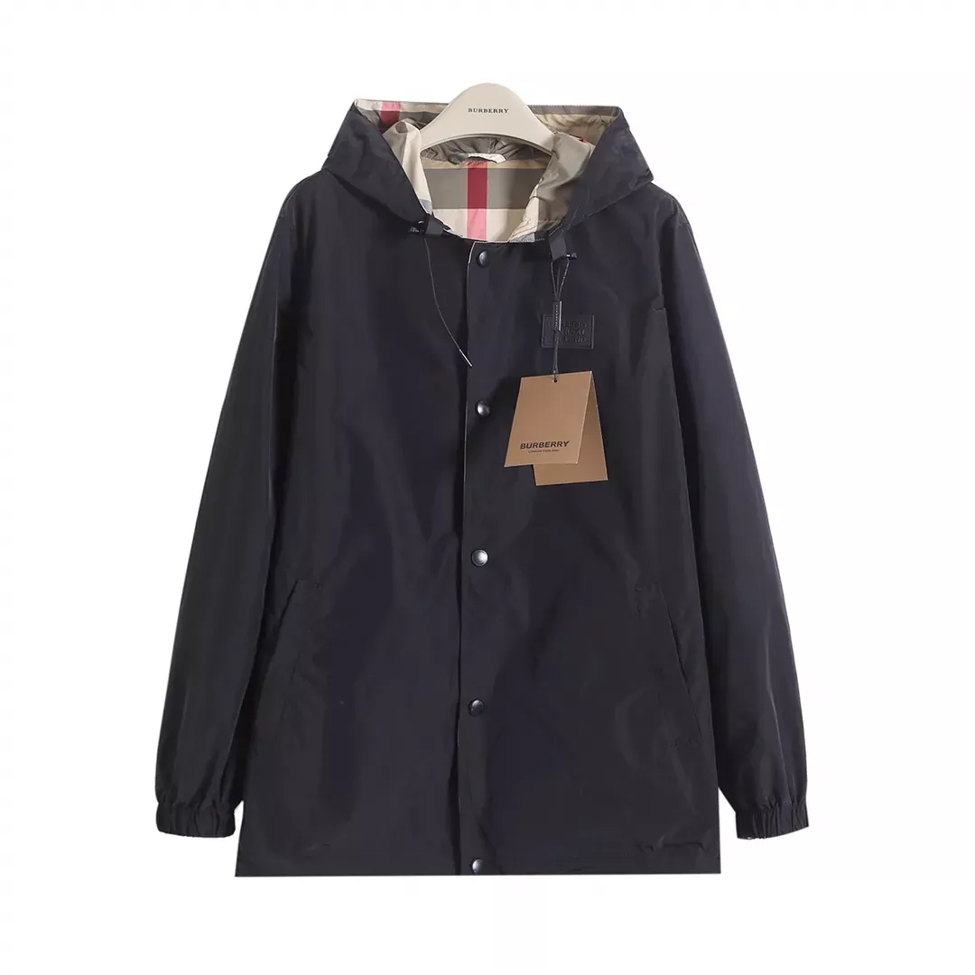 버버리 리버서블 체크 후드 남녀공용 후드 재킷 상세 이미지 3
