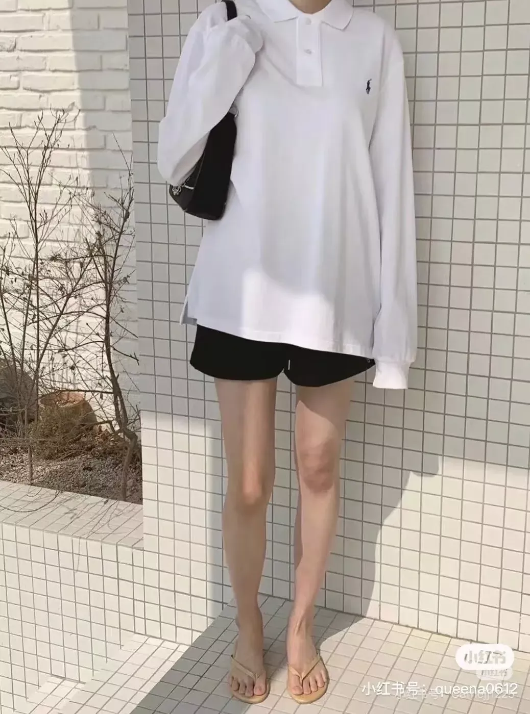 랄프로렌 클래식 자수 긴소매 남녀공용 긴소매 티셔츠 상세 이미지 12