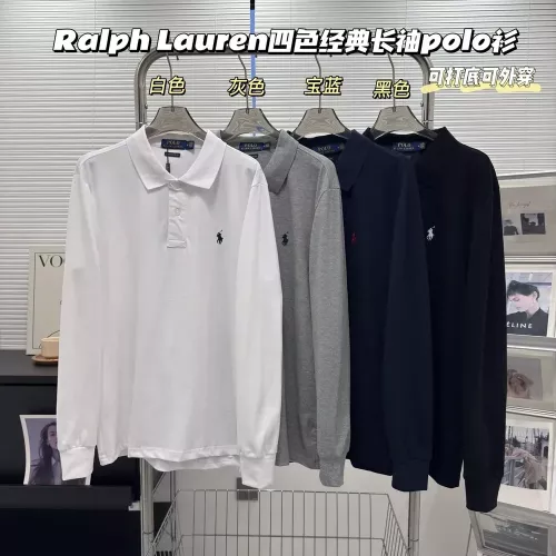 랄프로렌 클래식 자수 긴소매 남녀공용 긴소매 티셔츠