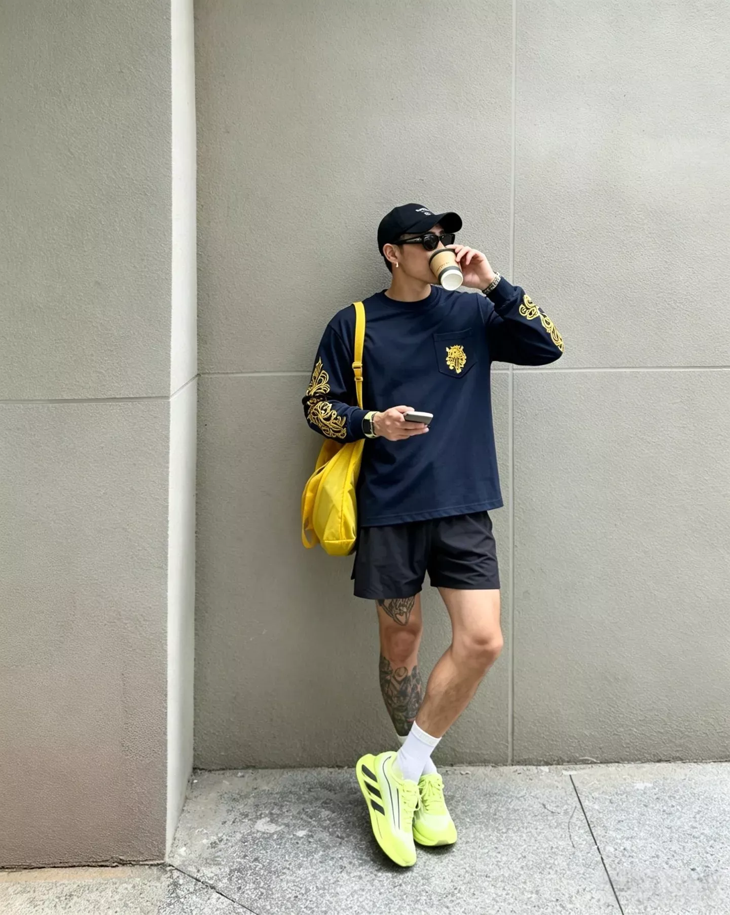 크롬하츠 금색 자수 포켓 남녀공용 긴소매 티셔츠 상세 이미지 17