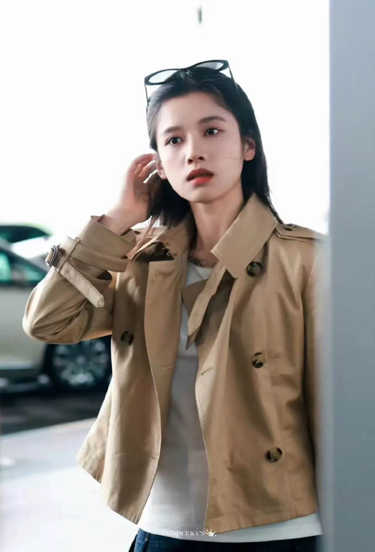 버버리 더블브레스트 벨트 여성용 쇼트 코트 상세 이미지 34