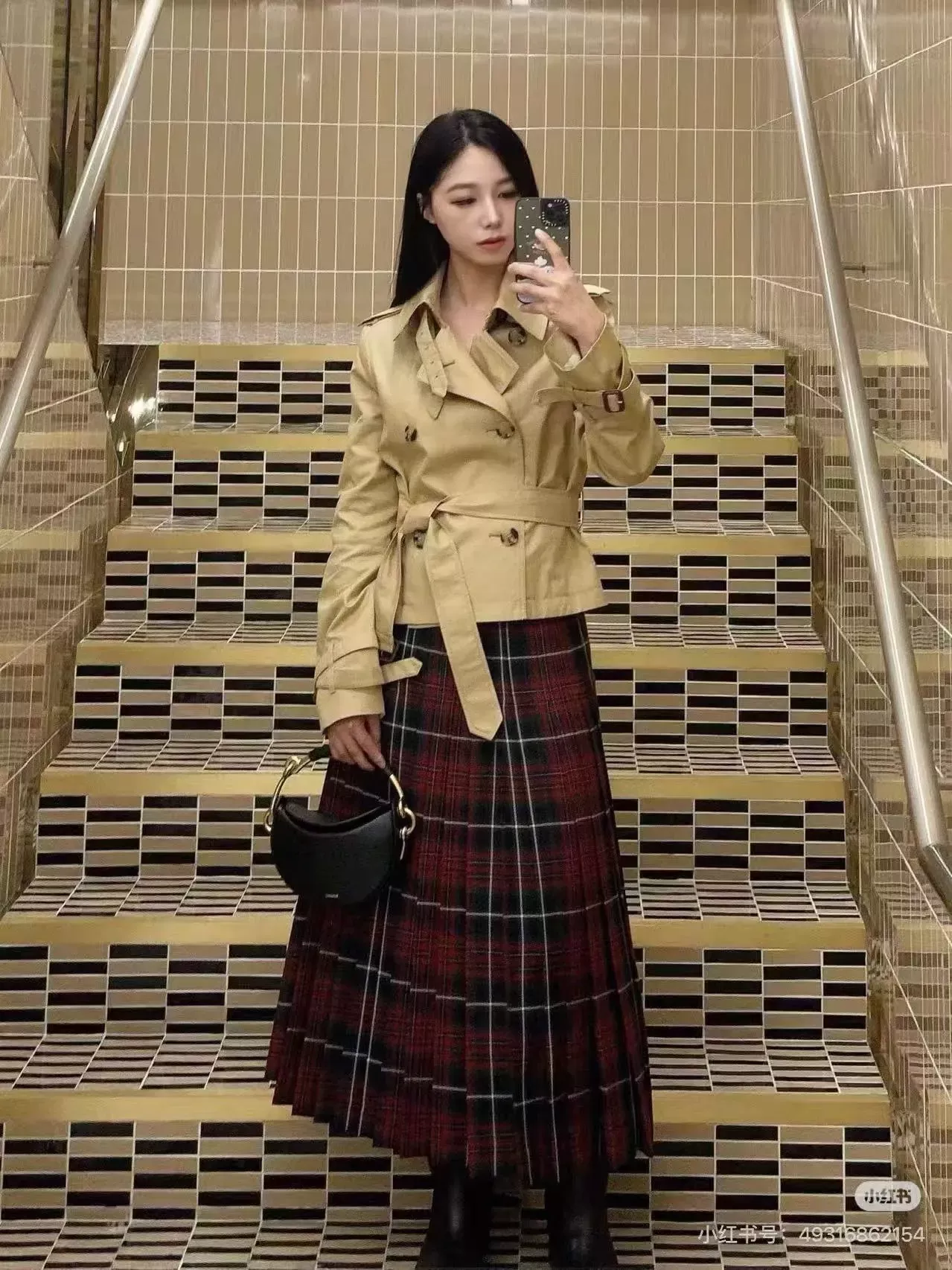 버버리 더블브레스트 벨트 여성용 쇼트 코트 상세 이미지 45