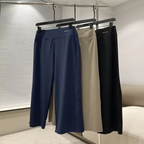 더로우 하이웨이스트 와이드 여성용 캐쥬얼 팬츠