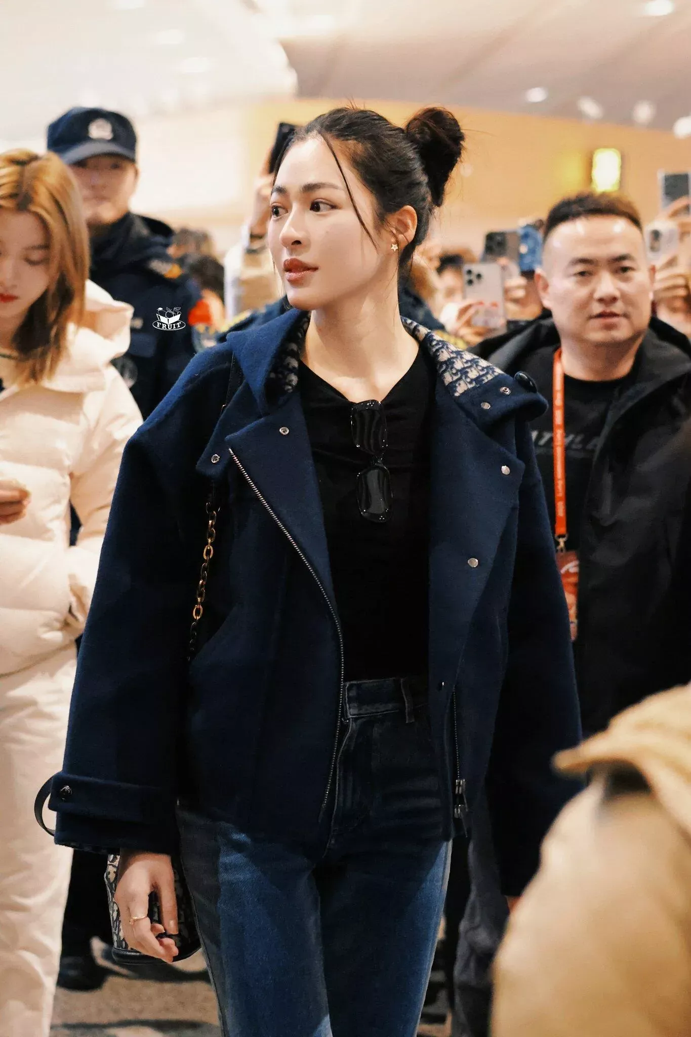 디올 지퍼 후드 숏기장 여성용 쇼트 코트 상세 이미지 11