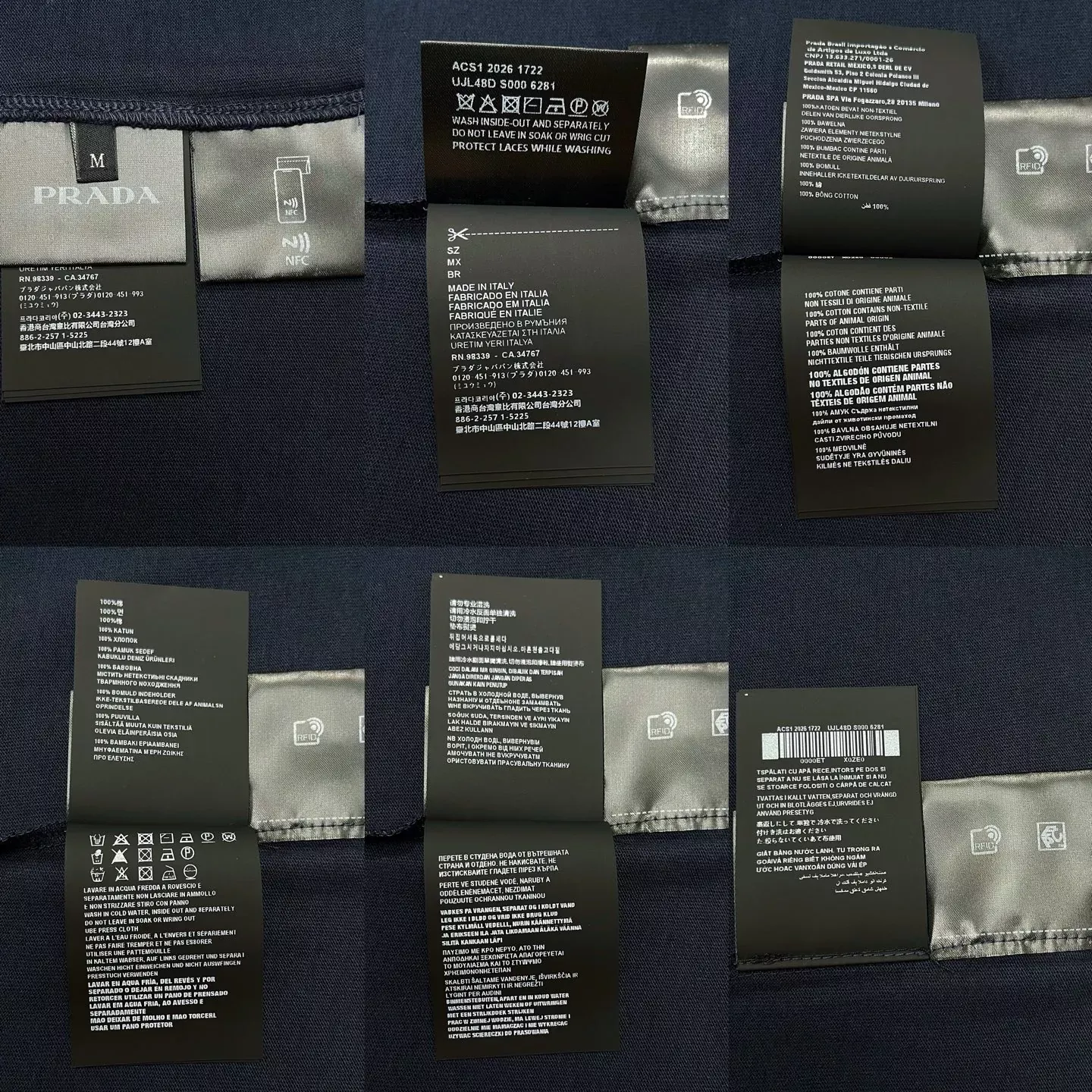 프라다 긴소매 코튼 남녀공용 긴소매 티셔츠 상세 이미지 9