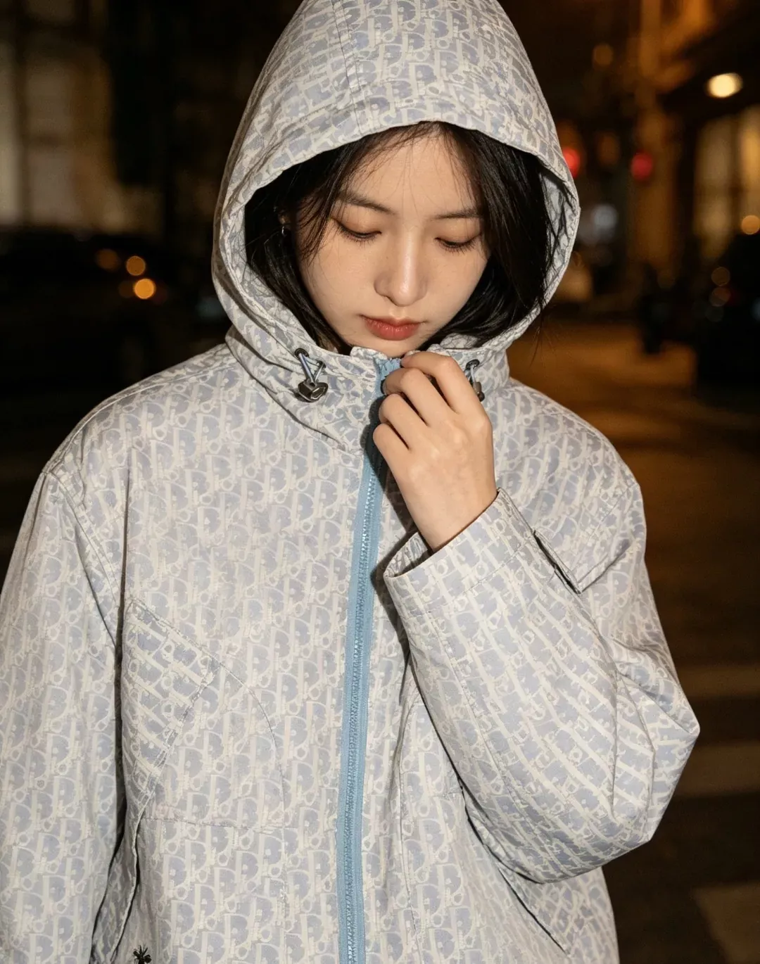 디올 벌집 로고 패턴 우븐 남녀공용 후드 재킷 상세 이미지 17
