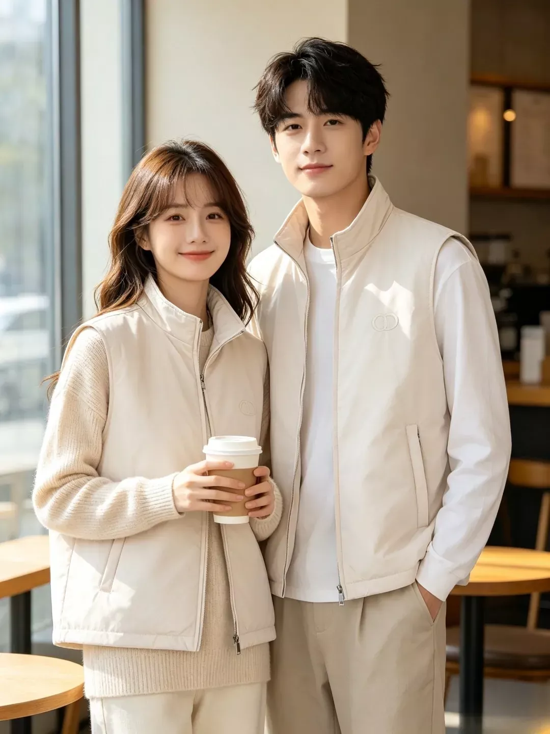 디올 CD 자수 스탠드넥 남녀공용 집업 조끼 상세 이미지 12