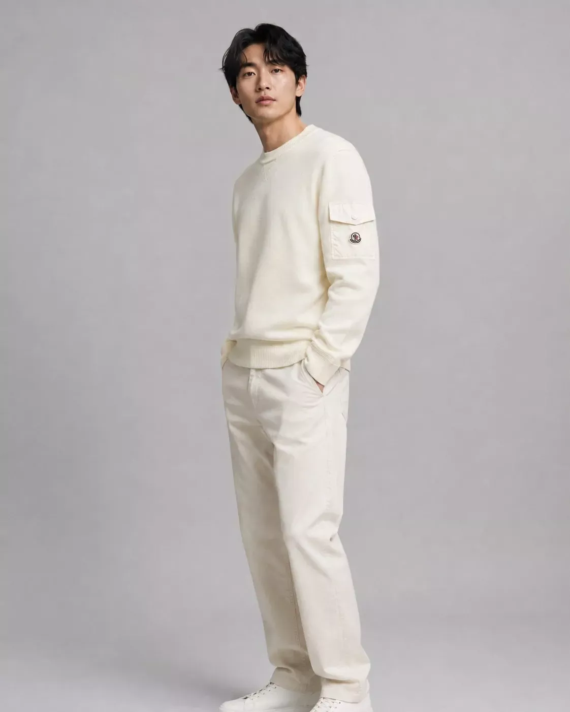 몽클레어 암 포켓 울 혼방 남녀공용 긴소매 니트 상세 이미지 13