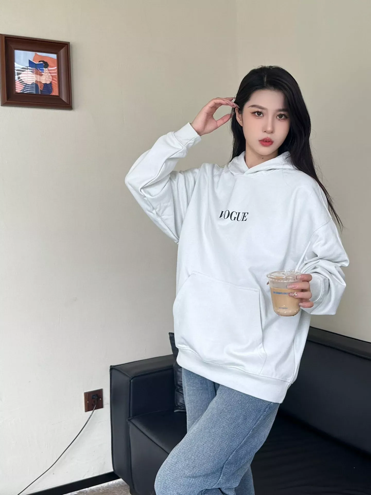 발렌시아가 등대 프린트 워싱 후드 티셔츠 상세 이미지 12