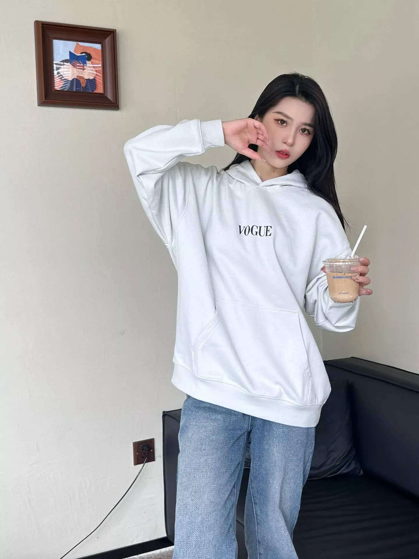 발렌시아가 등대 프린트 워싱 후드 티셔츠 상세 이미지 15
