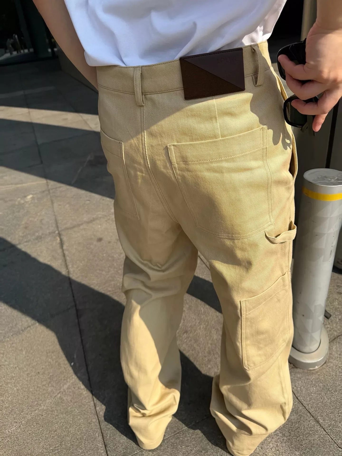 로에베 로고 자수 가죽 패치 캐쥬얼 팬츠 상세 이미지 21