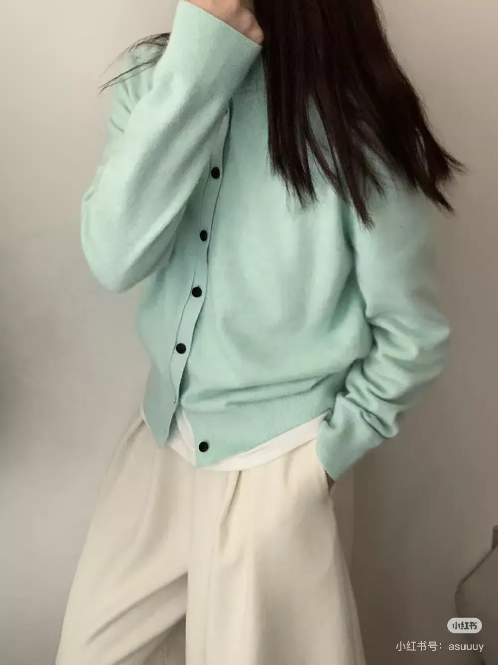 랄프로렌 자수 카라 니트 여성용 긴소매 가디건 상세 이미지 18