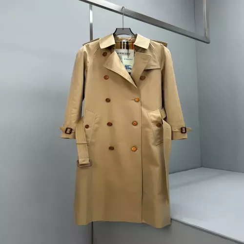 버버리 더블 브레스티드 벨트 여성용 롱 코트