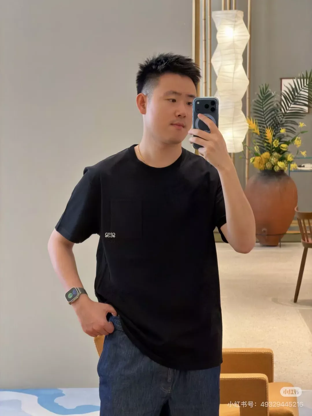 로에베 포켓 자수 루즈핏 남녀공용 반소매 티셔츠 상세 이미지 29