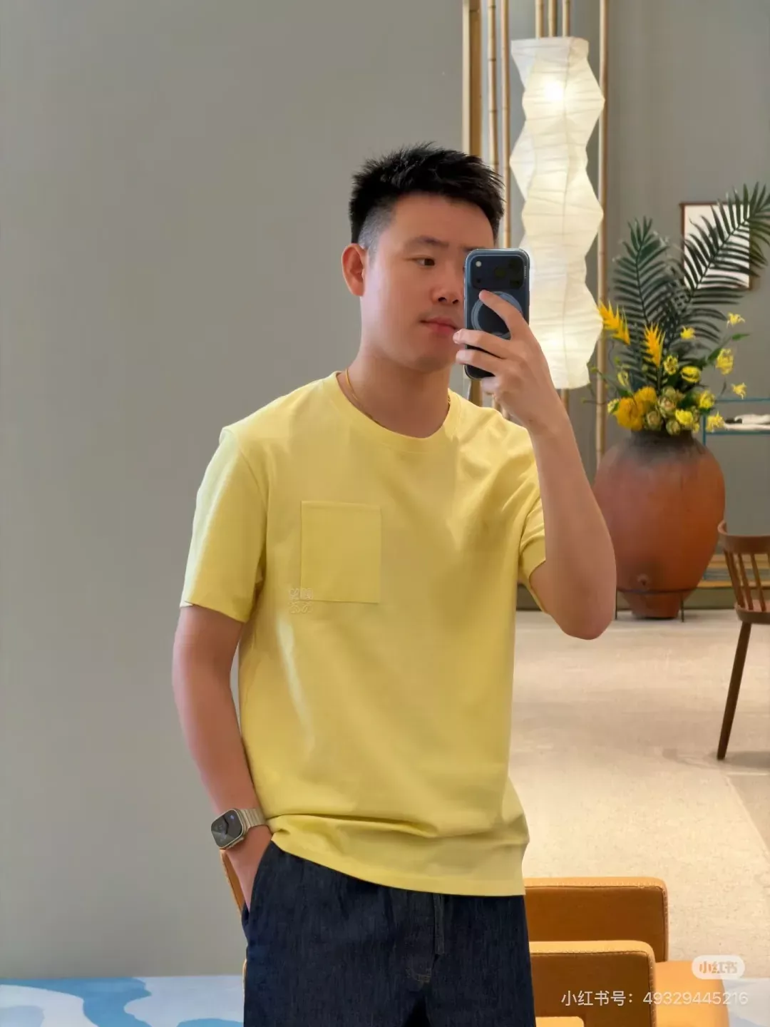 로에베 포켓 자수 루즈핏 남녀공용 반소매 티셔츠 상세 이미지 30