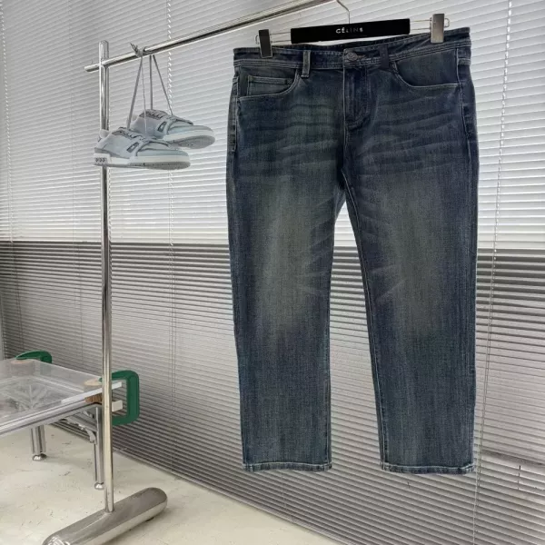 펜디 워싱 스트레이트 데님 남녀공용 데님 팬츠