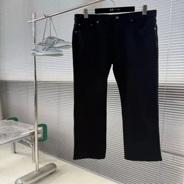 디올 블랙 스트레이트 데님 남녀공용 데님 팬츠