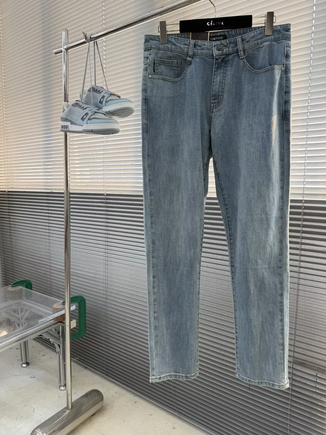 톰포드 워싱 순면 스트레이트 남녀공용 데님 팬츠 상세 이미지 1