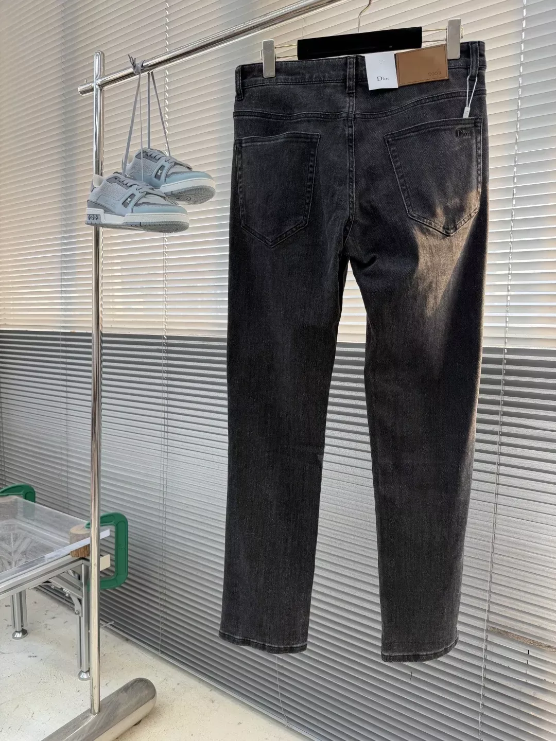 디올 워싱 순면 남녀공용 데님 팬츠 상세 이미지 2