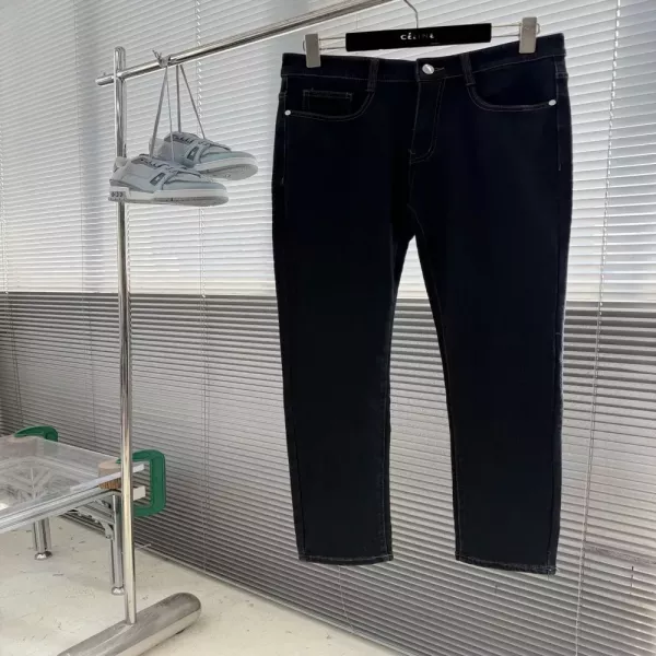 아르마니 워싱 스트레이트핏 남녀공용 데님 팬츠