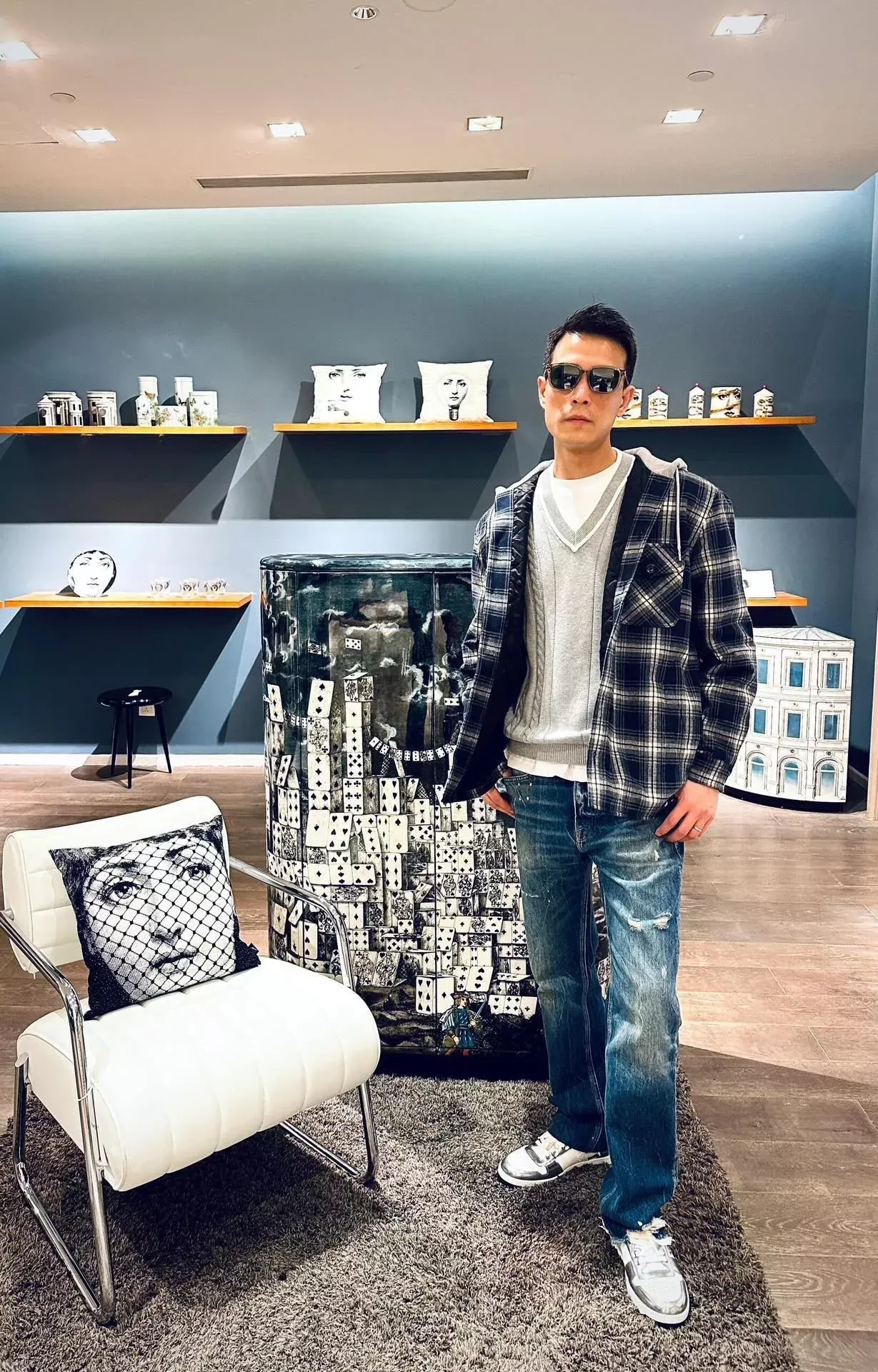 셀린느 체크 플란넬 패딩 남녀공용 후드 재킷 상세 이미지 26