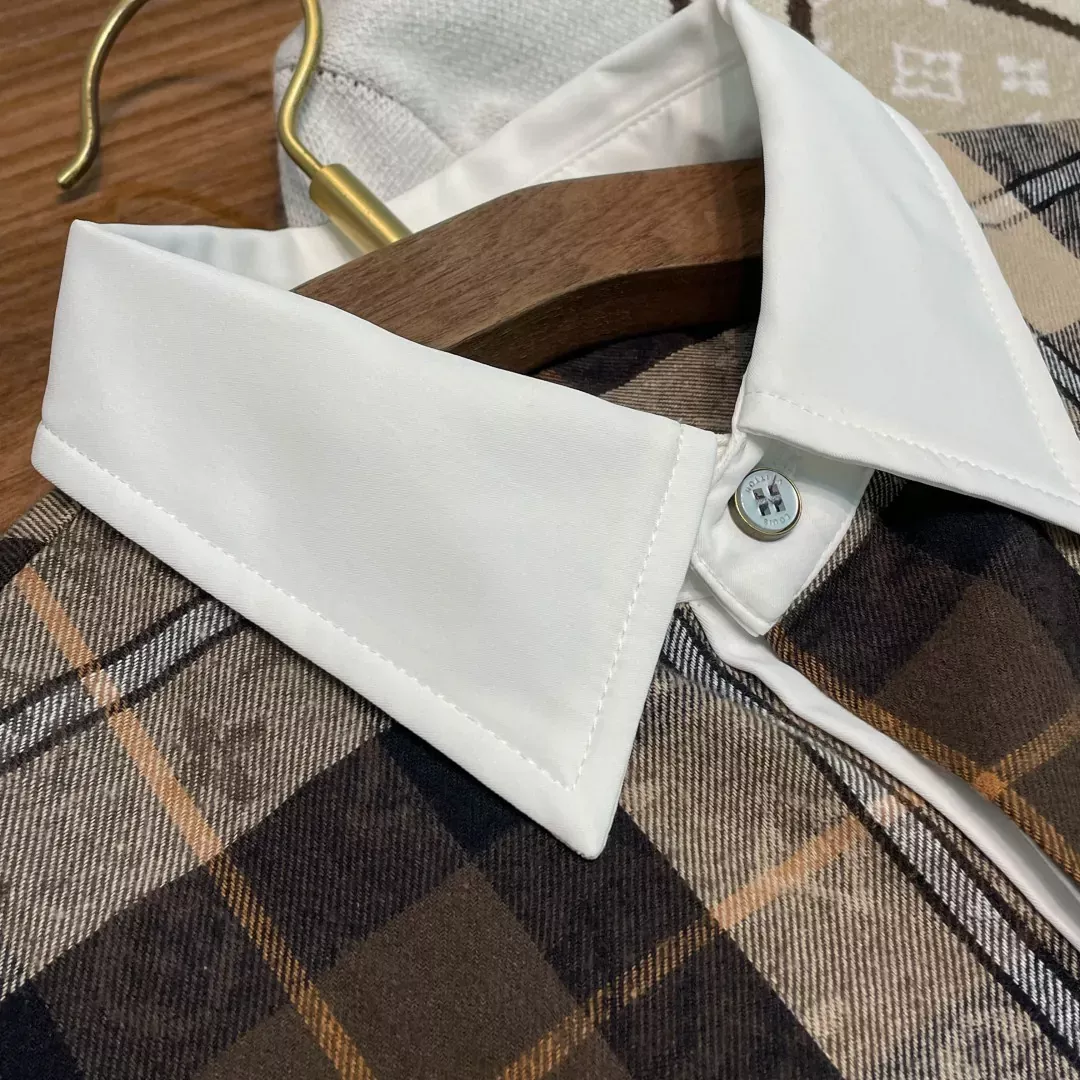 루이비통 체크 플란넬 루즈핏 남녀공용 긴소매 셔츠 상세 이미지 12