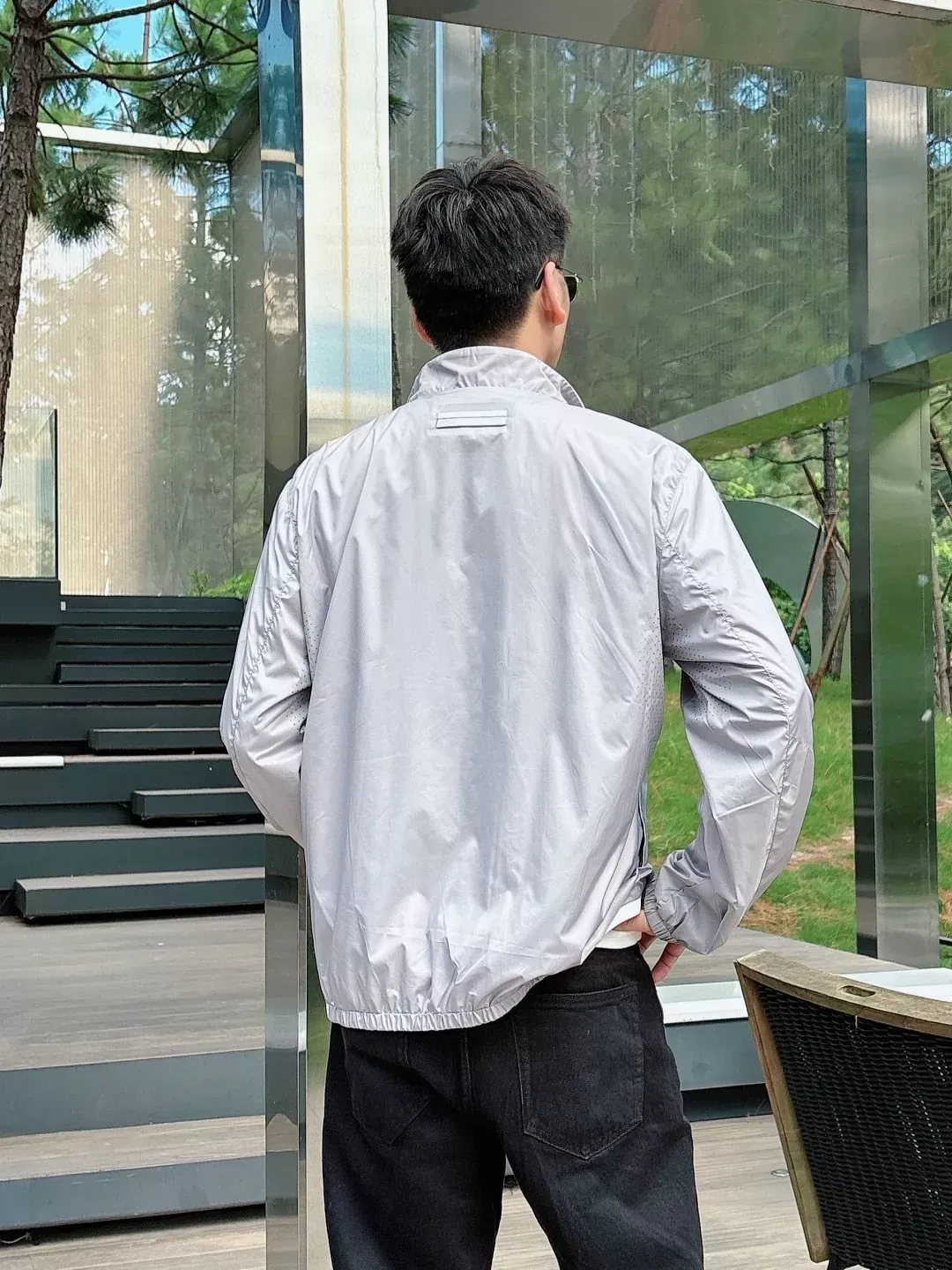 제냐 텐셀 혼방 방풍 스탠드칼라 남녀공용 집업 재킷 상세 이미지 27
