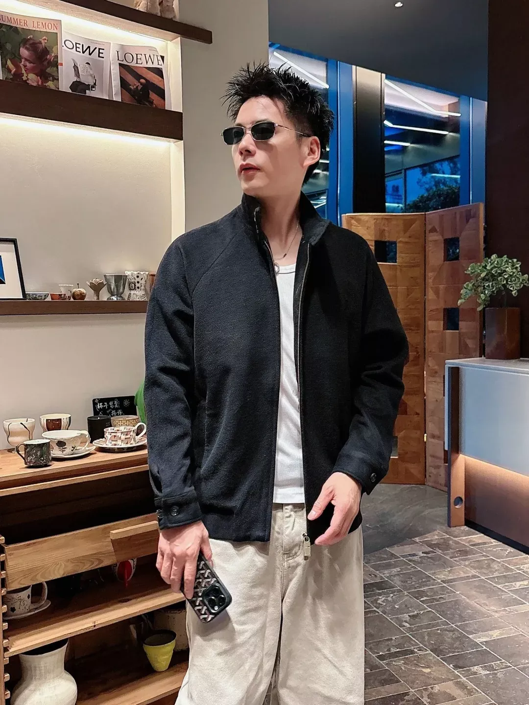 버버리 울 하링턴 스탠드칼라 남녀공용 집업 재킷 상세 이미지 24