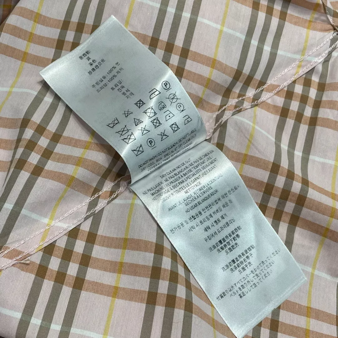 버버리 체크 코튼 셔츠형 여성용 원피스 상세 이미지 18