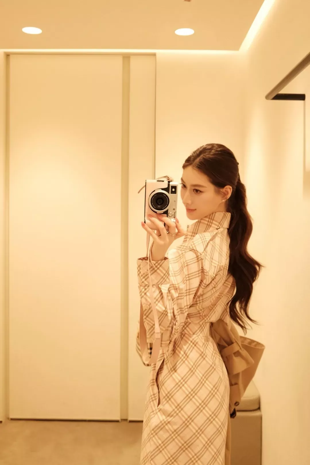 버버리 체크 코튼 셔츠형 여성용 원피스 상세 이미지 20
