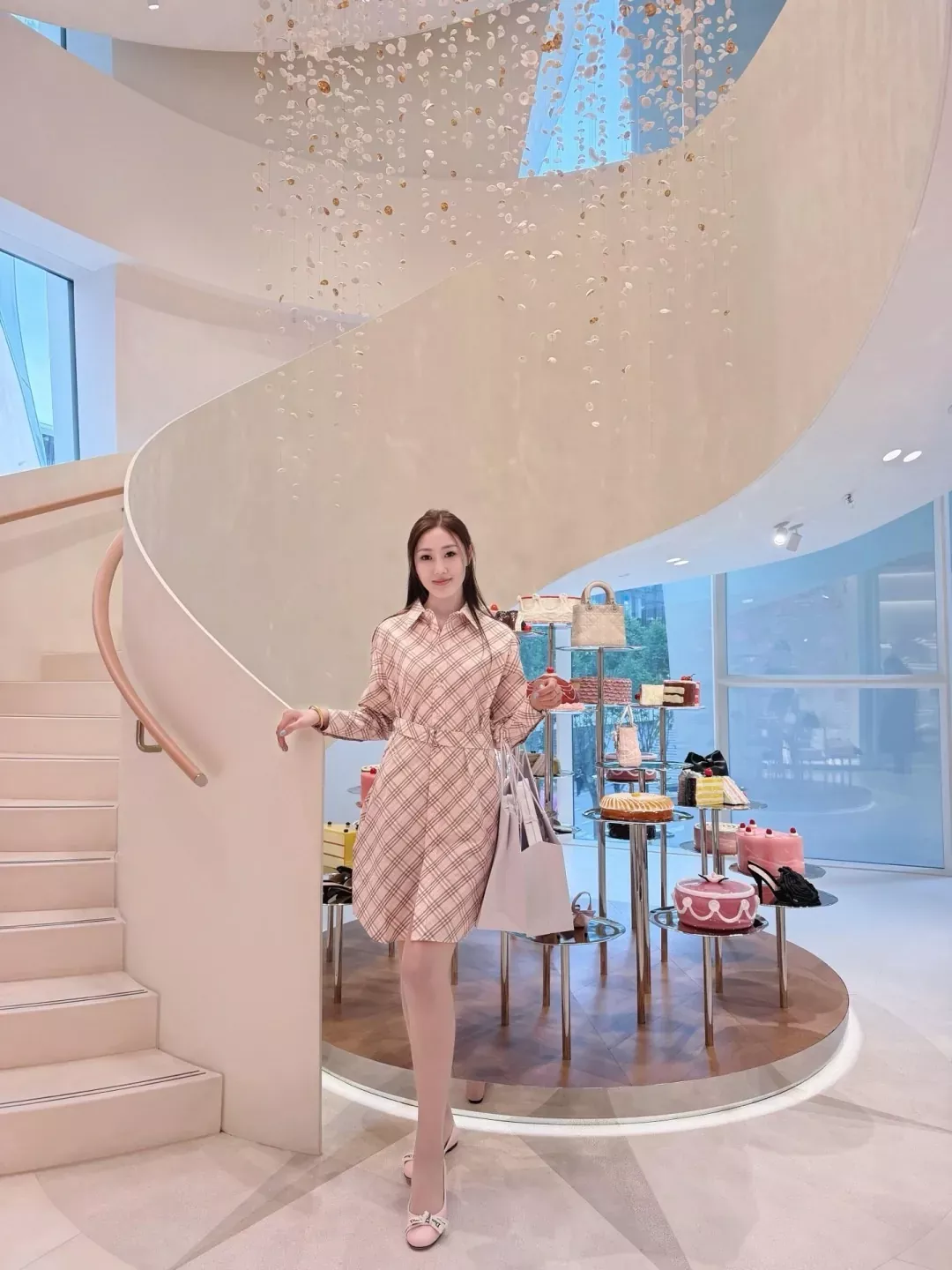 버버리 체크 코튼 셔츠형 여성용 원피스 상세 이미지 24