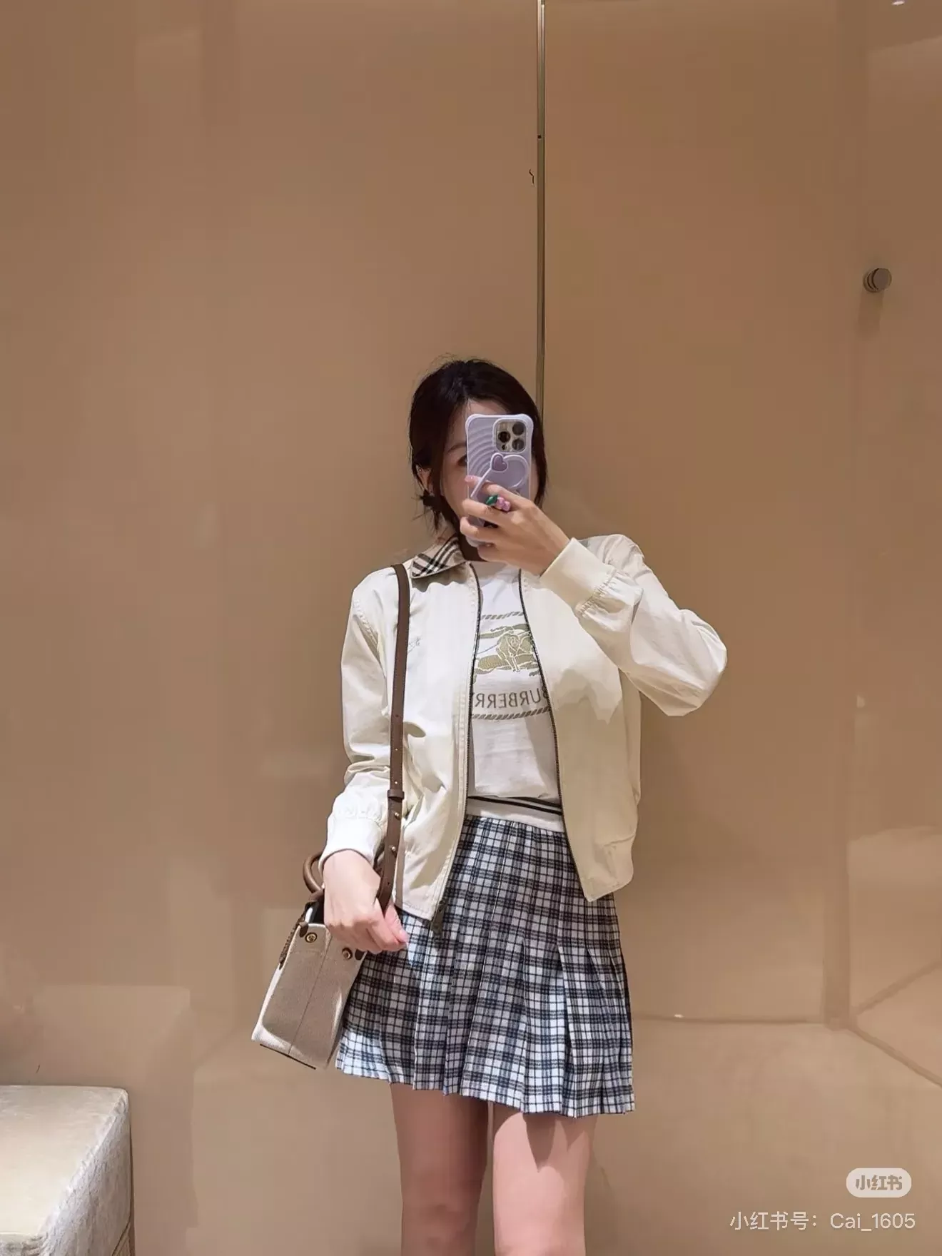 버버리 체크 칼라 슬림핏 여성용 집업 재킷 상세 이미지 67