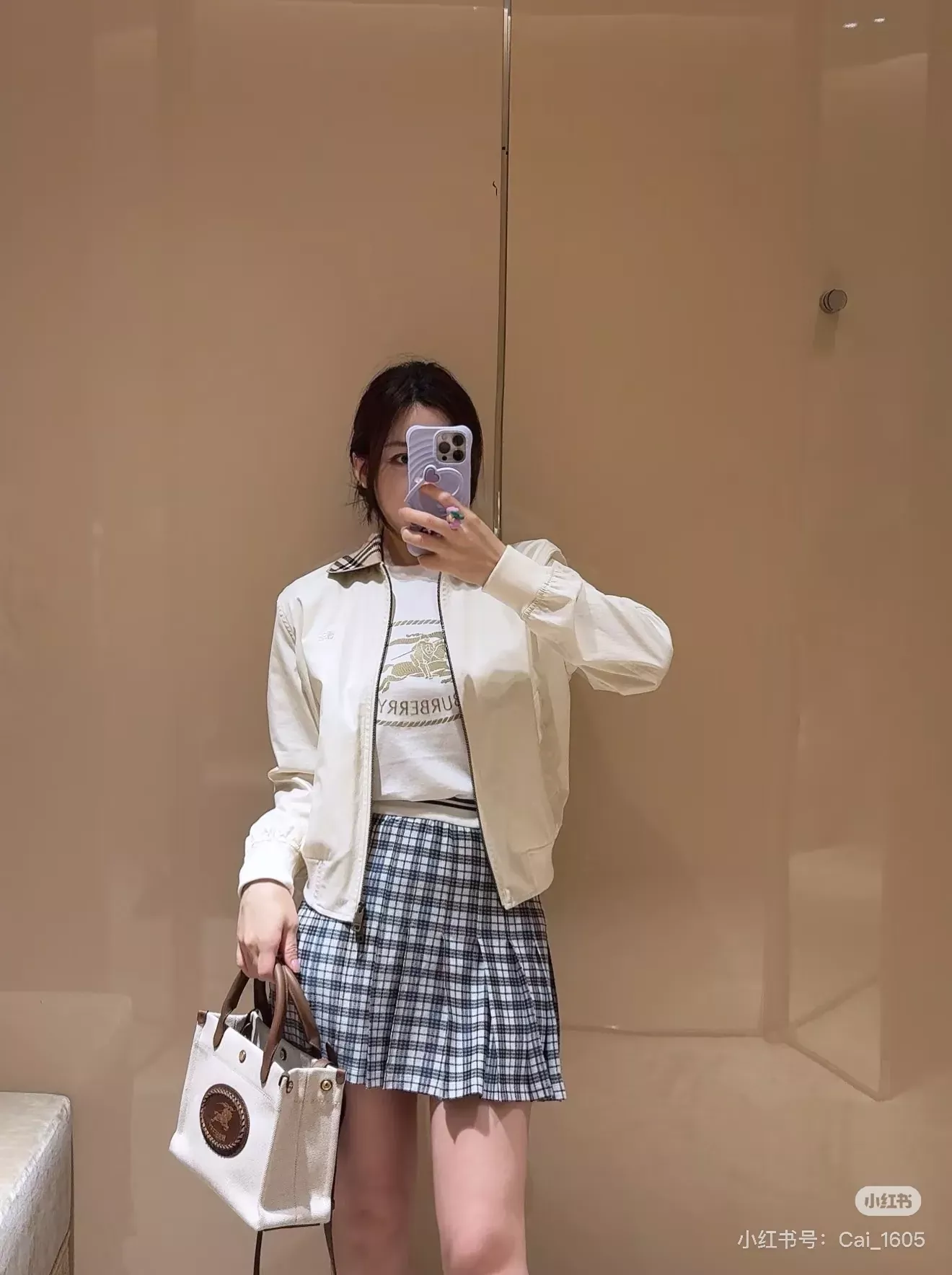 버버리 체크 칼라 슬림핏 여성용 집업 재킷 상세 이미지 68
