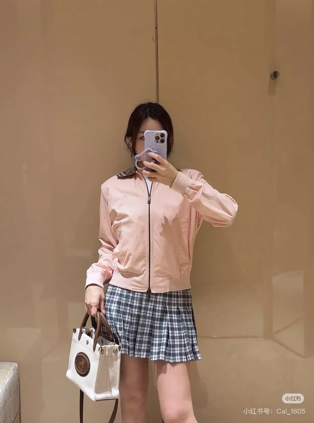 버버리 체크 칼라 슬림핏 여성용 집업 재킷 상세 이미지 78
