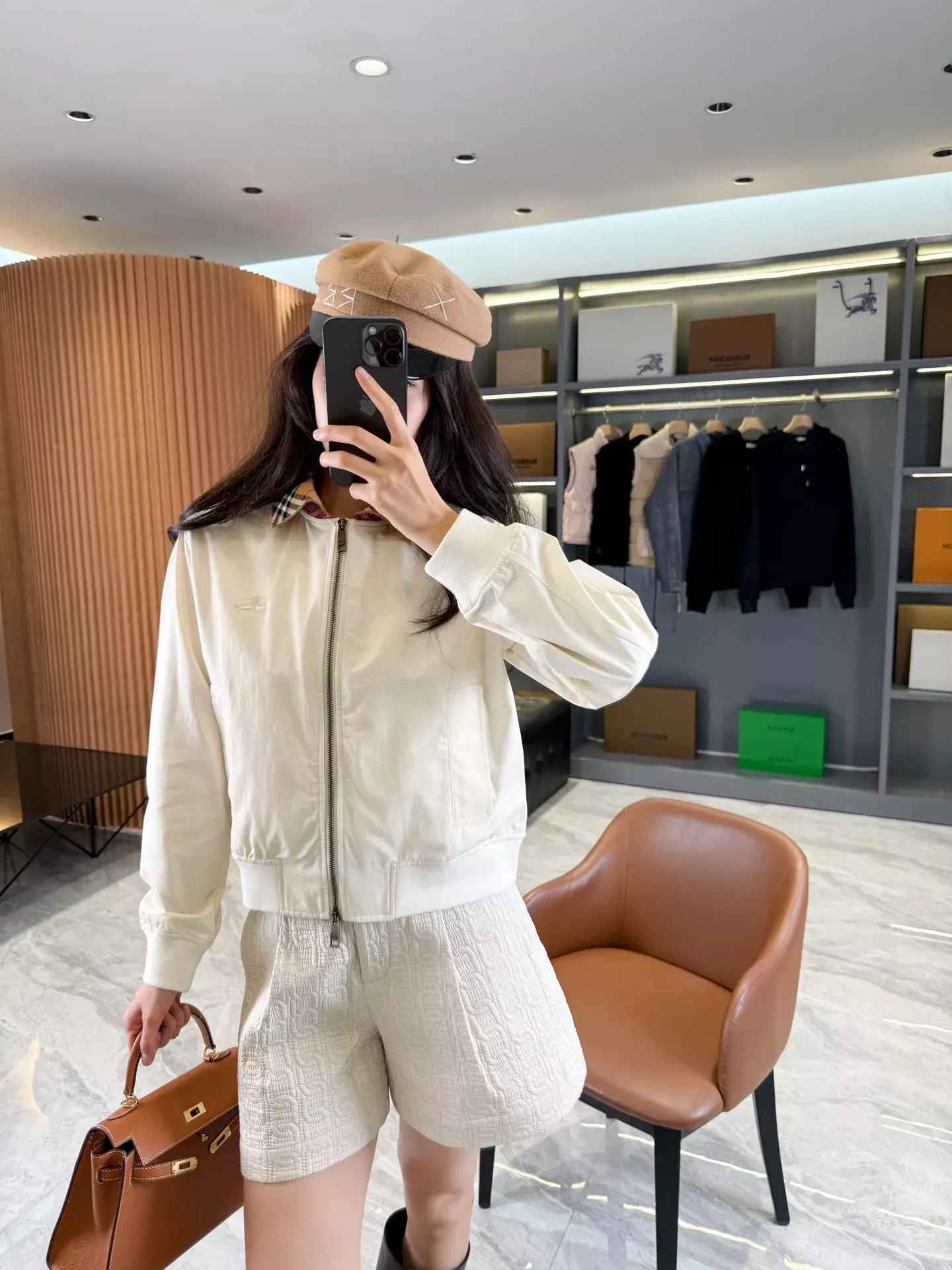 버버리 체크 칼라 슬림핏 여성용 집업 재킷 상세 이미지 81