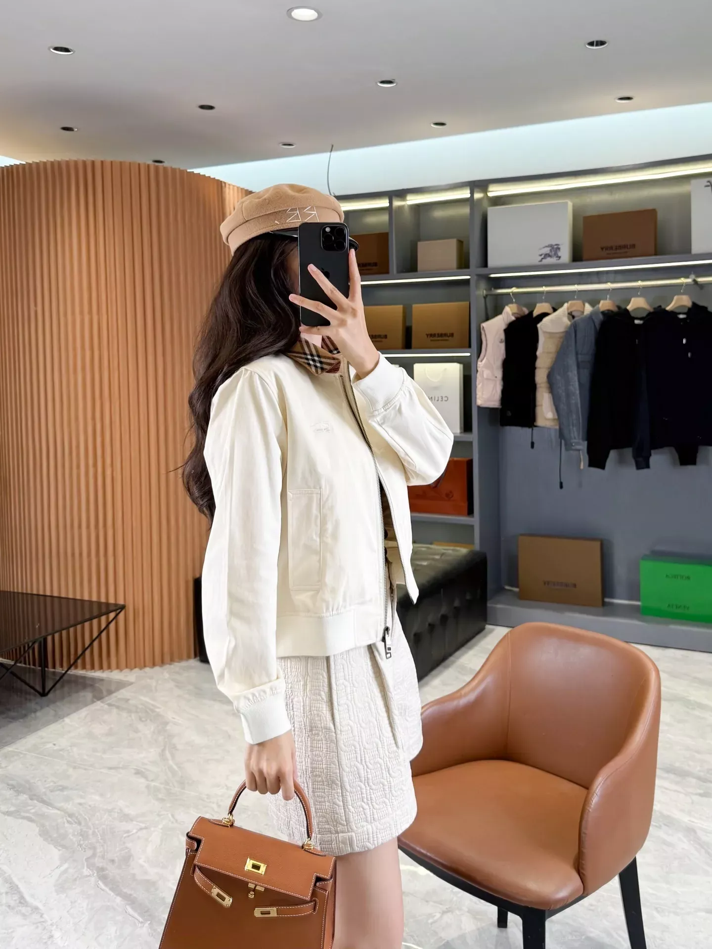 버버리 체크 칼라 슬림핏 여성용 집업 재킷 상세 이미지 82