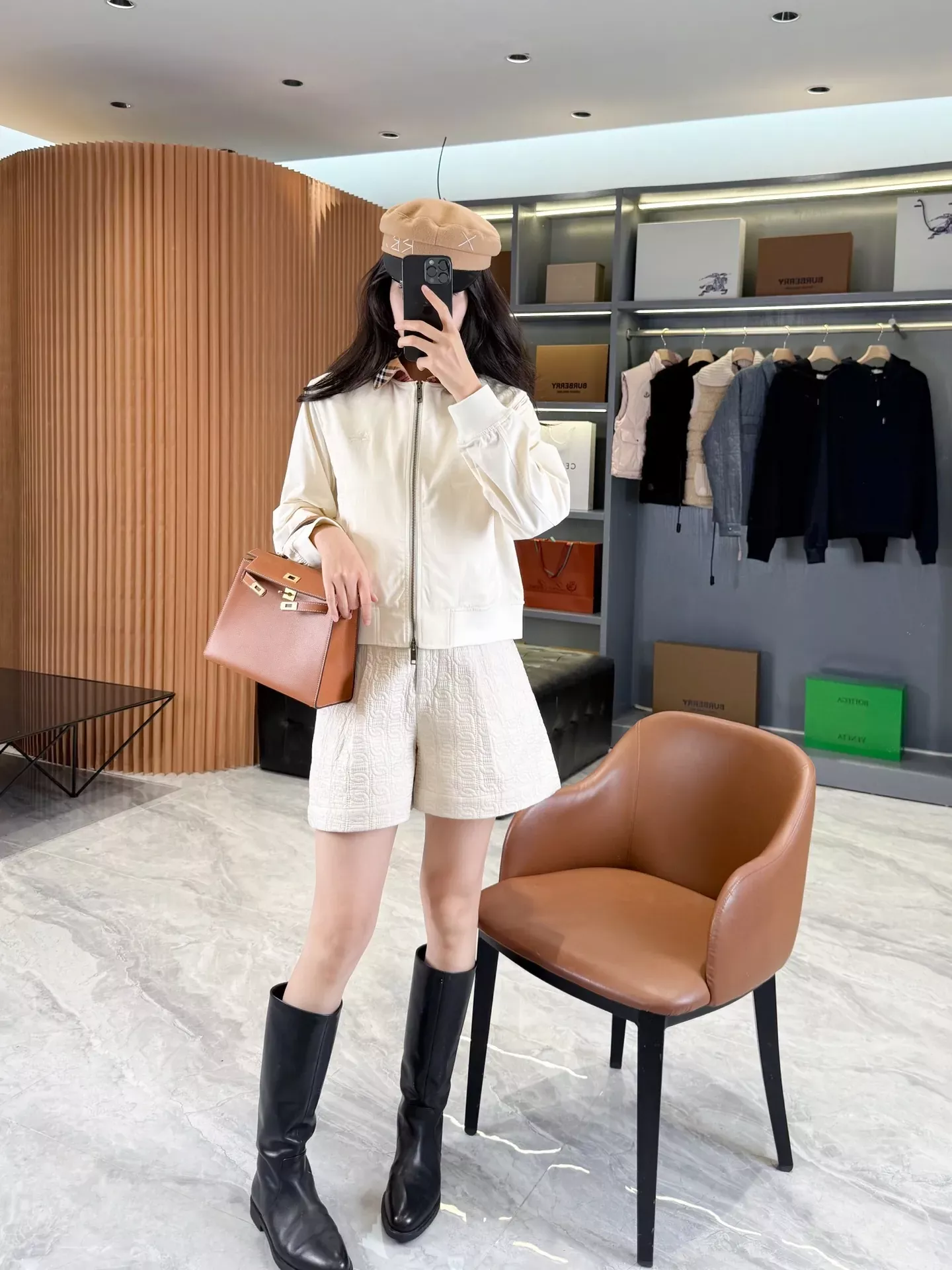 버버리 체크 칼라 슬림핏 여성용 집업 재킷 상세 이미지 86