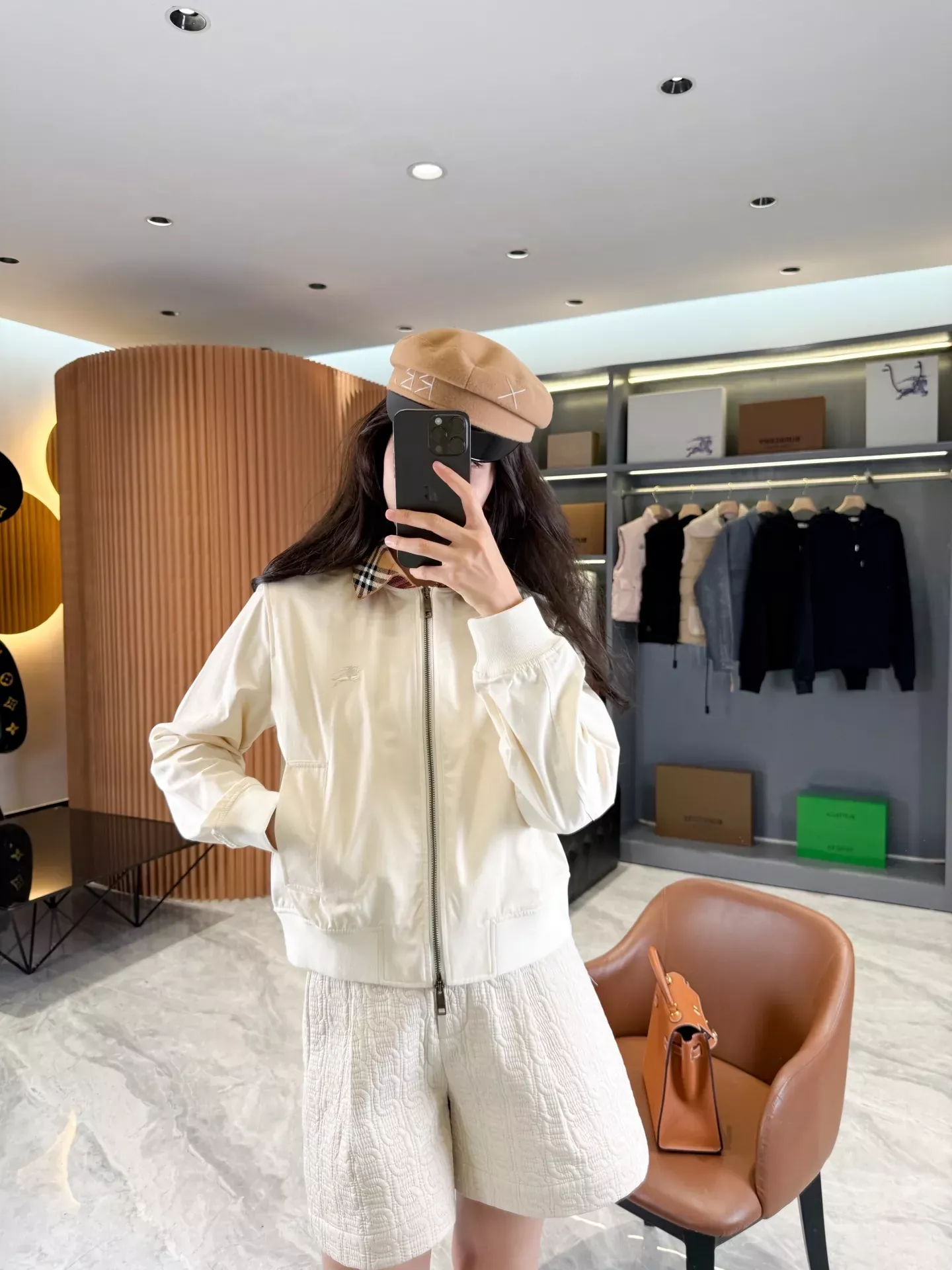버버리 체크 칼라 슬림핏 여성용 집업 재킷 상세 이미지 88