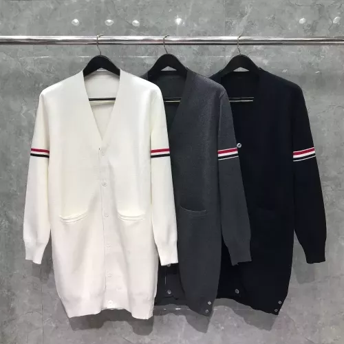 톰브라운 삼선 소매 롱 니트 여성용 긴소매 가디건